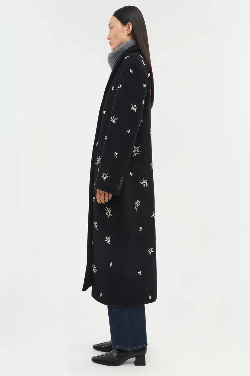 Simkhai Gianni Embellished Wool Coat | Thumbnail 4