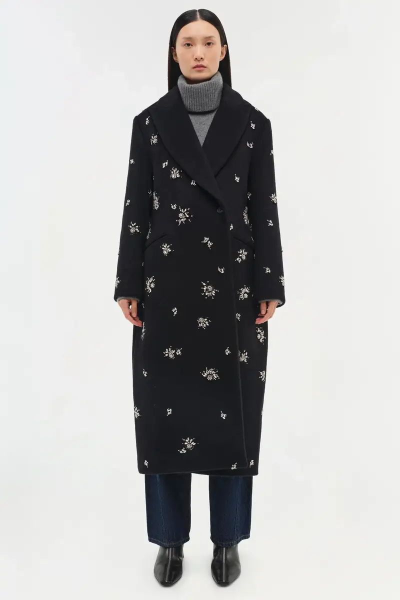 Simkhai Gianni Embellished Wool Coat | Thumbnail 7