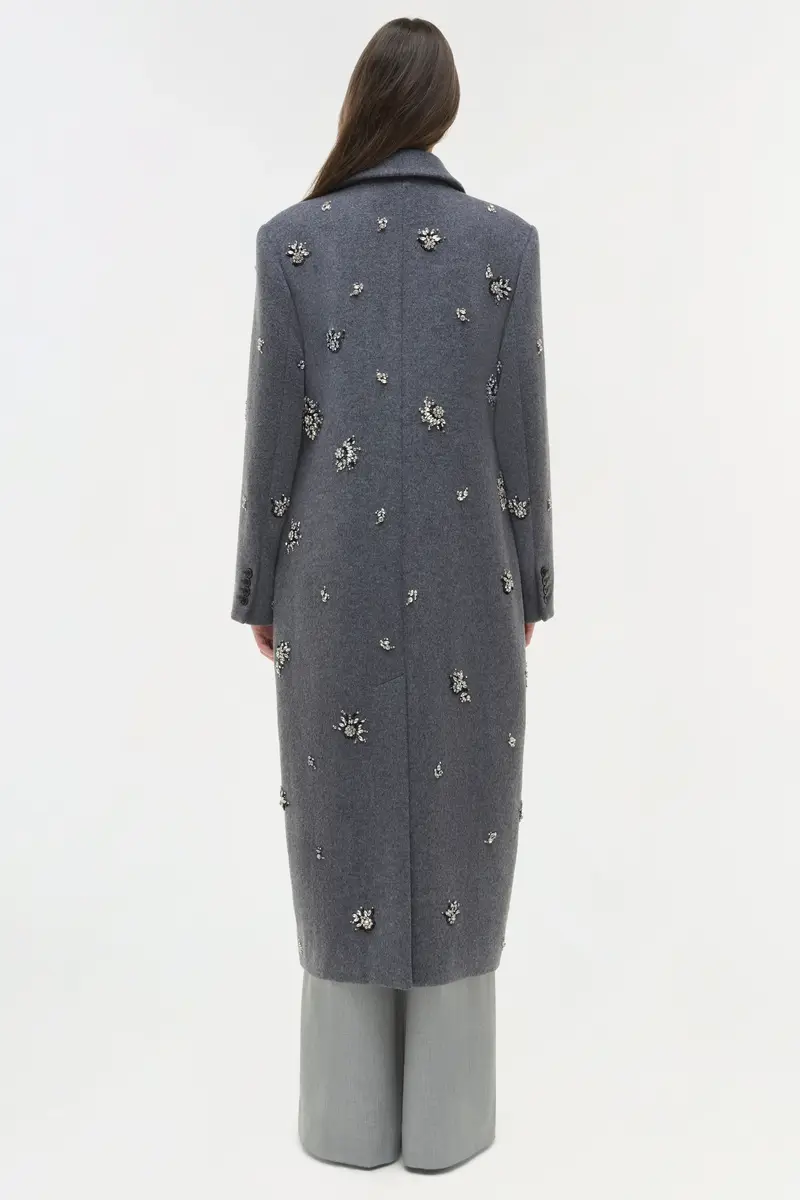 Simkhai Gianni Embellished Wool Coat | Thumbnail 6