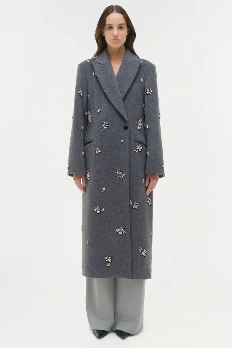 Simkhai Gianni Embellished Wool Coat | Thumbnail 7