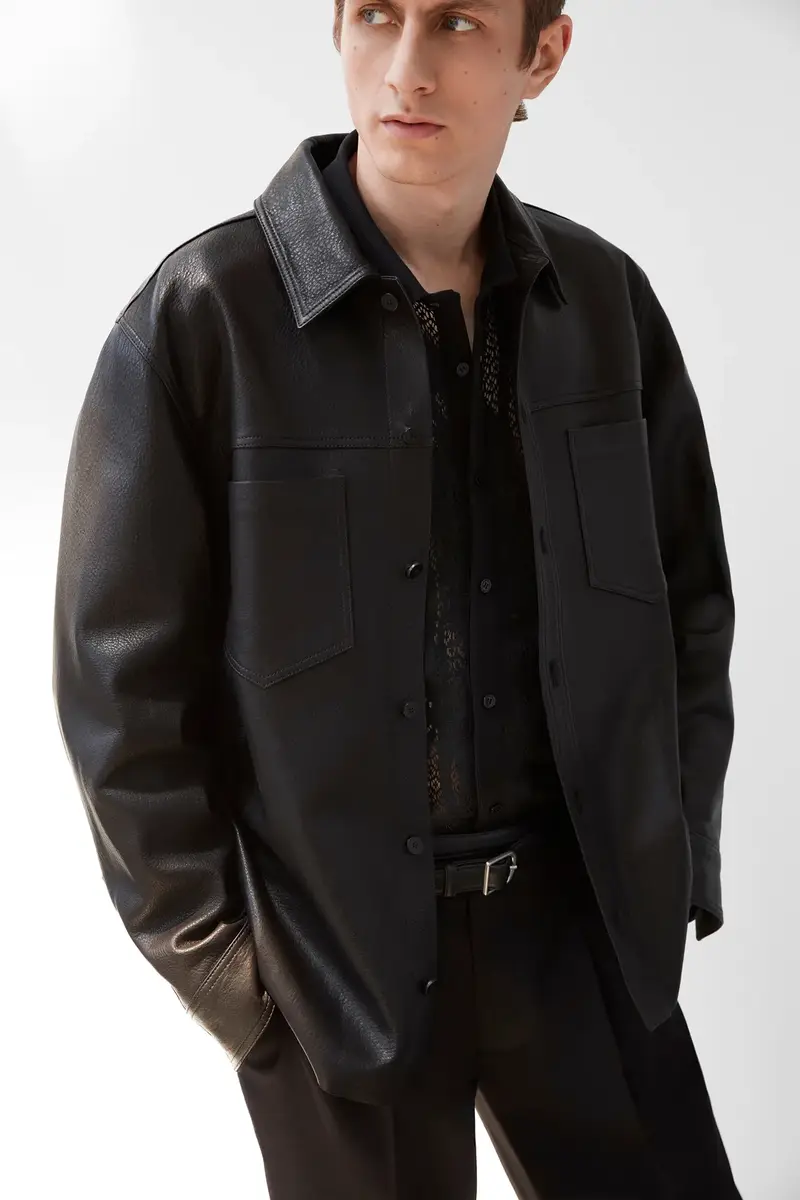 Simkhai Gibson Leather Shirt Jacket | Thumbnail 2