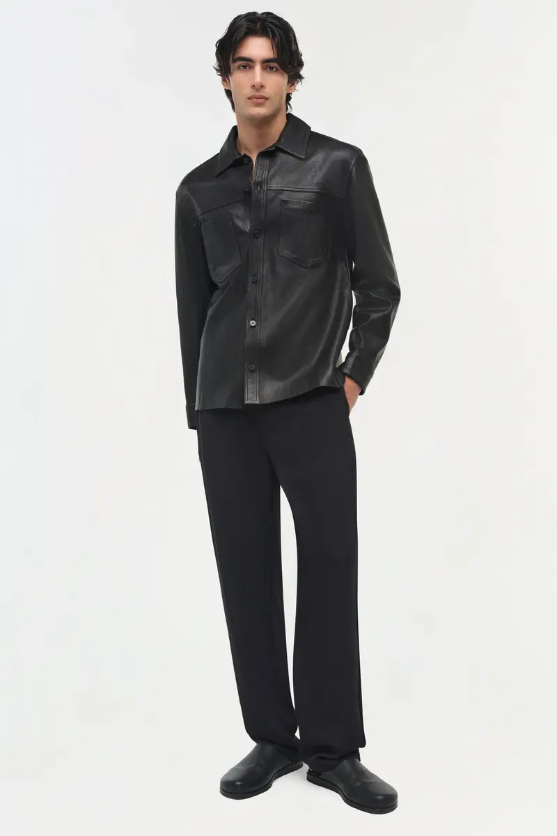 Simkhai Gibson Leather Shirt Jacket | Thumbnail 3