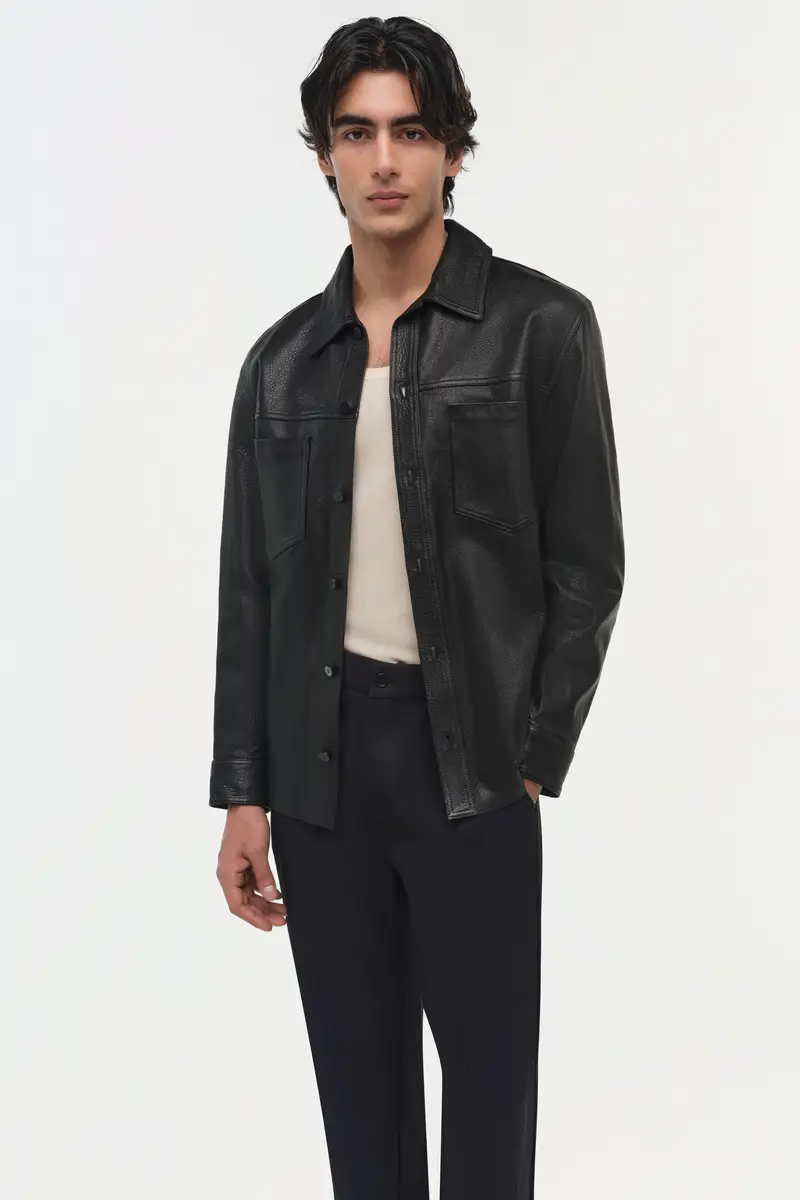 Simkhai Gibson Leather Shirt Jacket | Thumbnail 7