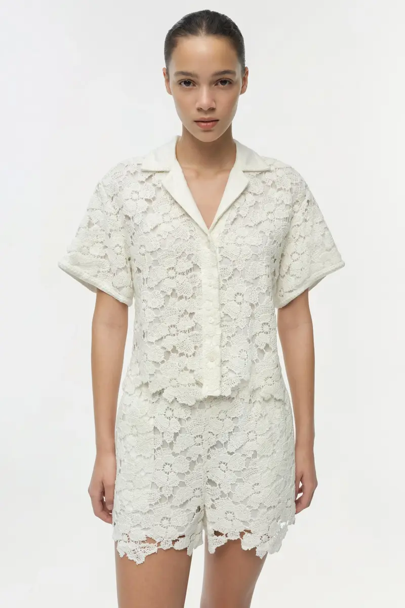 Simkhai Glenn Lace Camp Shirt | Thumbnail 3 Simkhai Glenn Lace Camp Shirt | Thumbnail 3