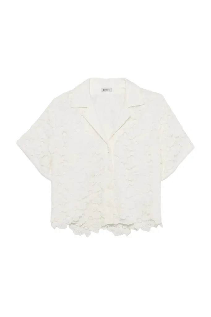 Simkhai Glenn Lace Camp Shirt