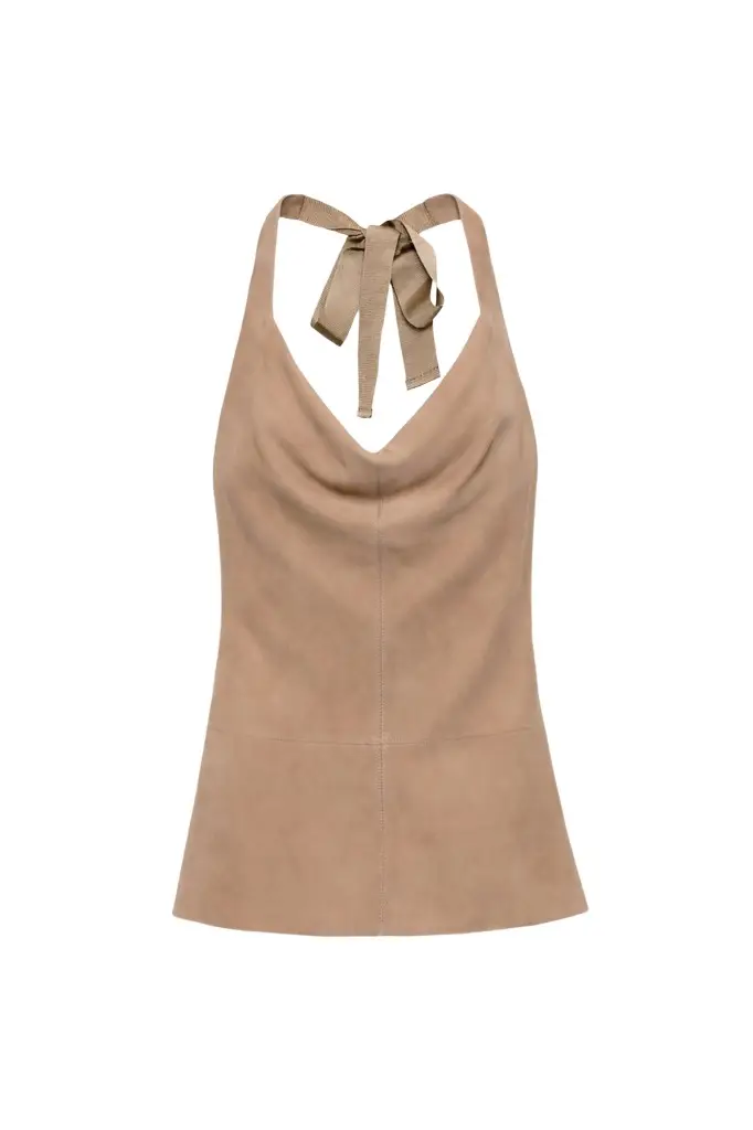 Simkhai Griffin Suede Halter Top