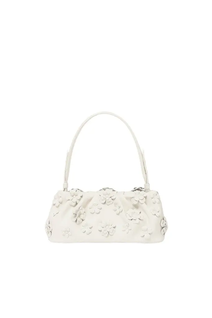 Simkhai Harlow Leather Flower Shoulder Bag