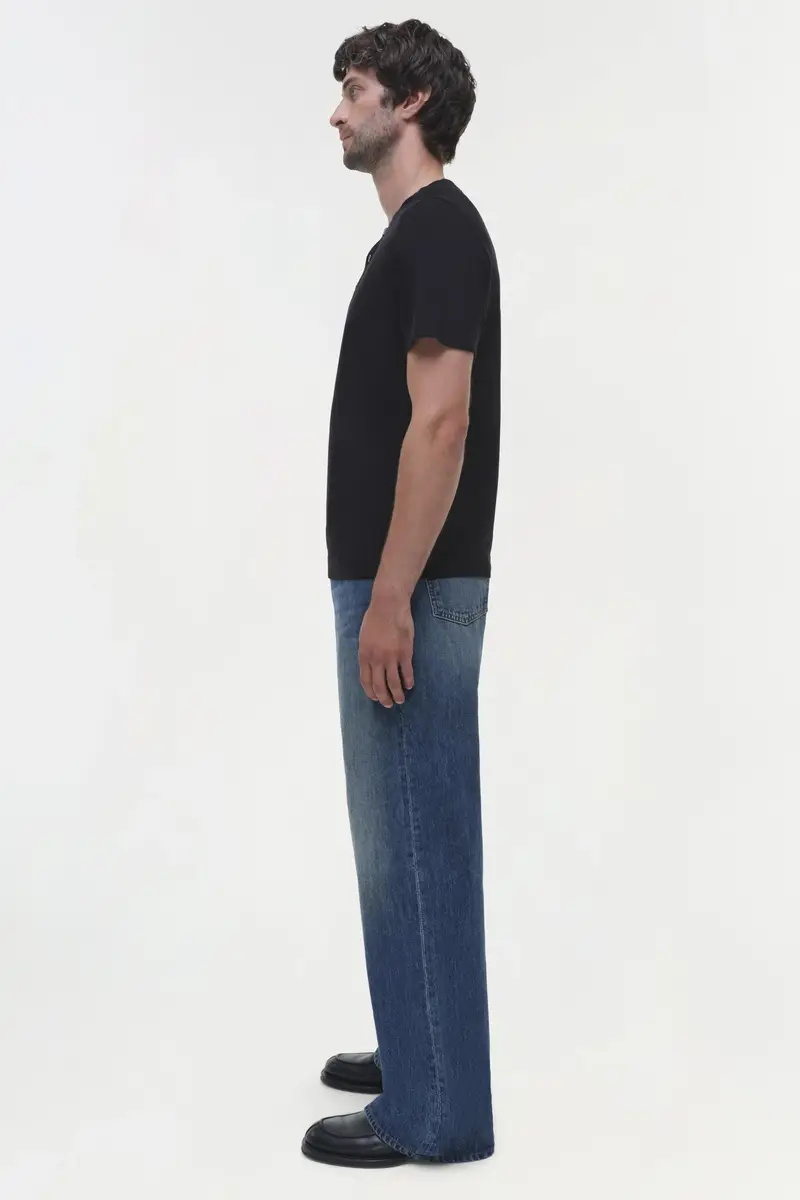 Simkhai Hayes Silk Linen Henley | Thumbnail 4 Simkhai Hayes Silk Linen Henley | Thumbnail 4