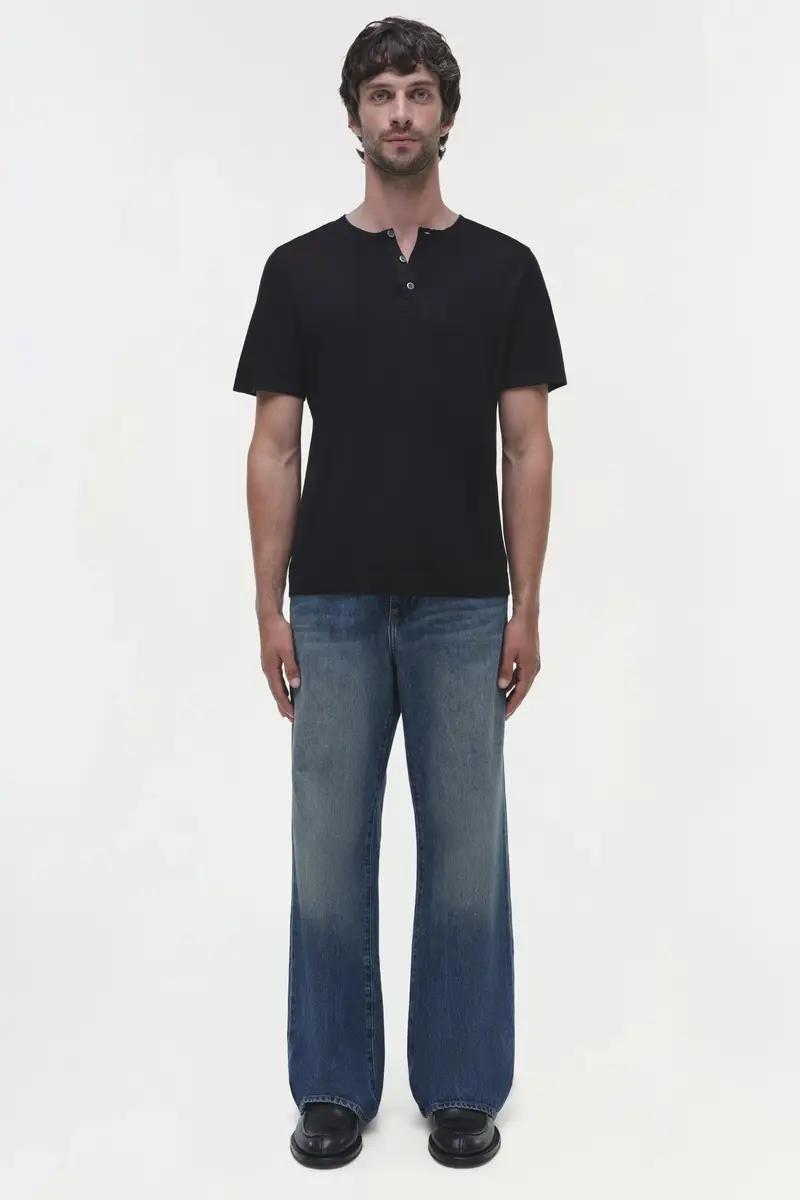 Simkhai Hayes Silk Linen Henley | Thumbnail 6 Simkhai Hayes Silk Linen Henley | Thumbnail 6