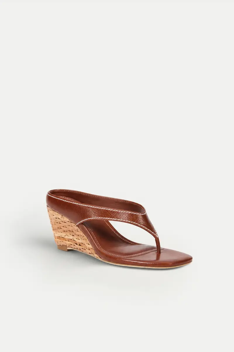 Simkhai Hazel Leather Thong Wedge | Thumbnail 2