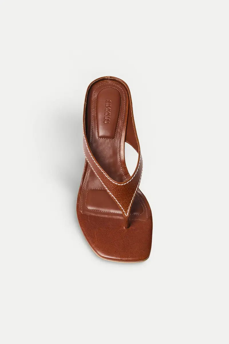 Simkhai Hazel Leather Thong Wedge | Thumbnail 3