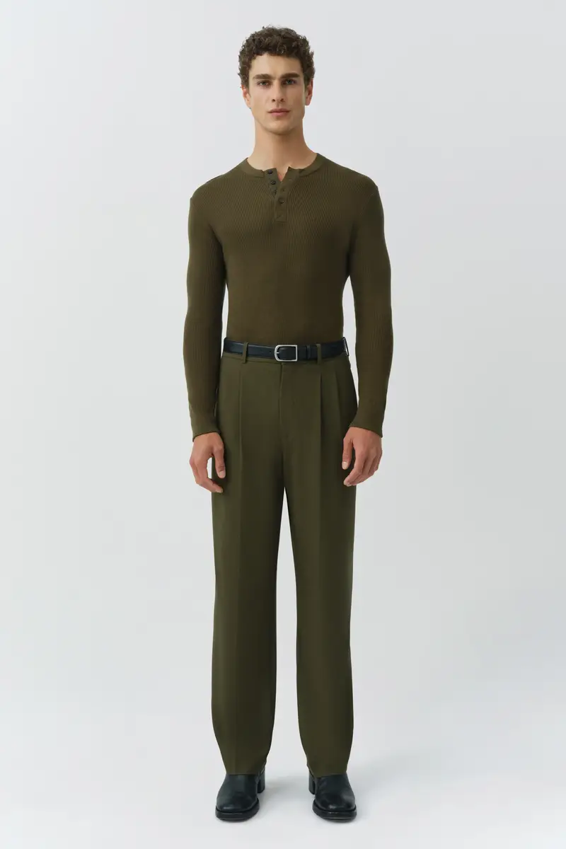 Simkhai Hezekiah Silk Cashmere Henley | Thumbnail 2 Simkhai Hezekiah Silk Cashmere Henley | Thumbnail 2