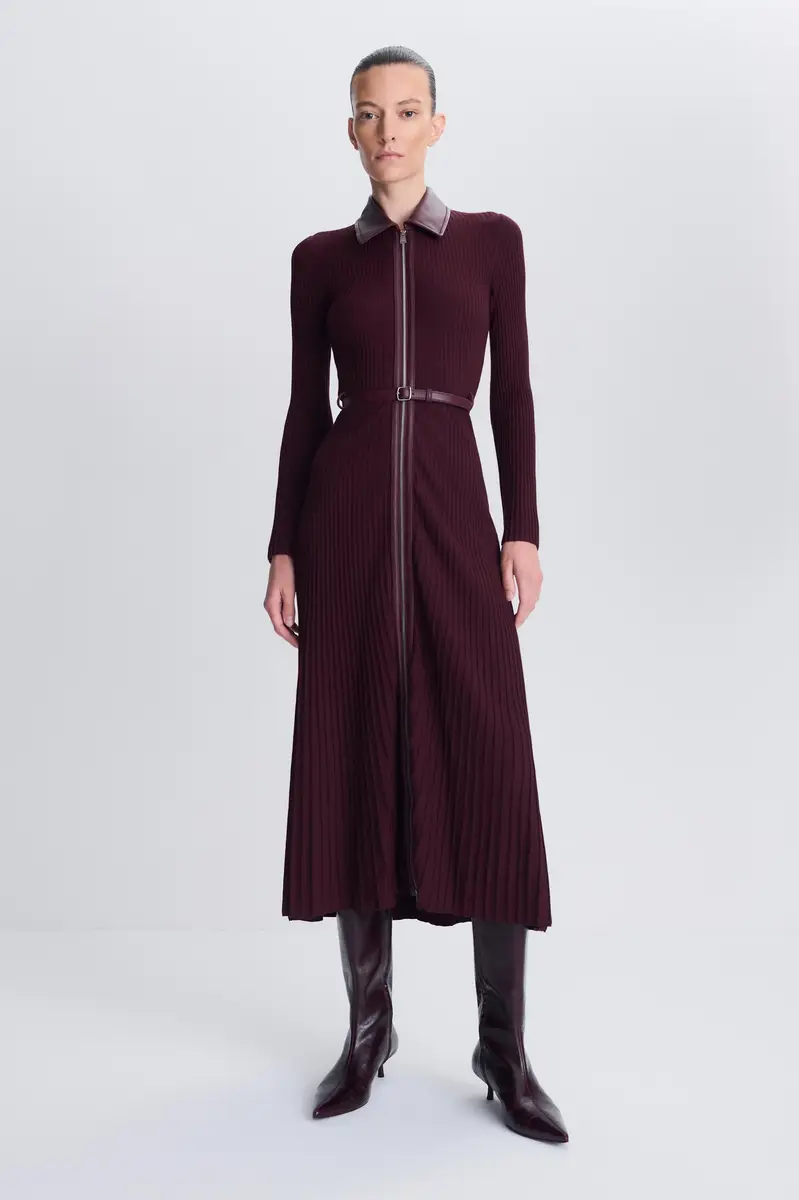 Simkhai Ismelle Collared Knit Midi Dress | Thumbnail 2 Simkhai Ismelle Collared Knit Midi Dress | Thumbnail 2