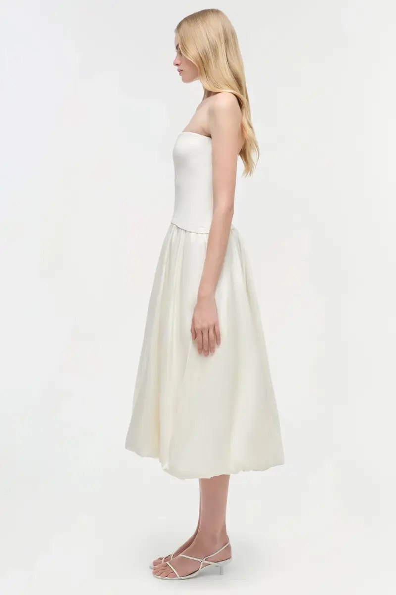 Simkhai Izzy Strapless Taffeta Midi Dress | Thumbnail 4