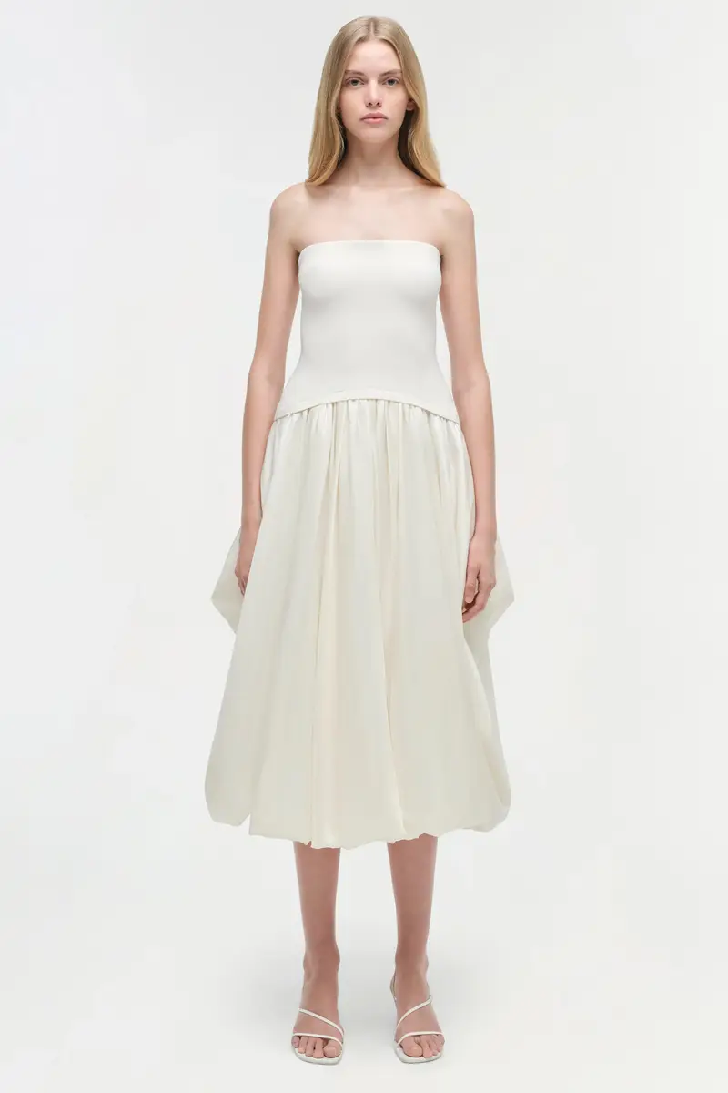 Simkhai Izzy Strapless Taffeta Midi Dress | Thumbnail 6