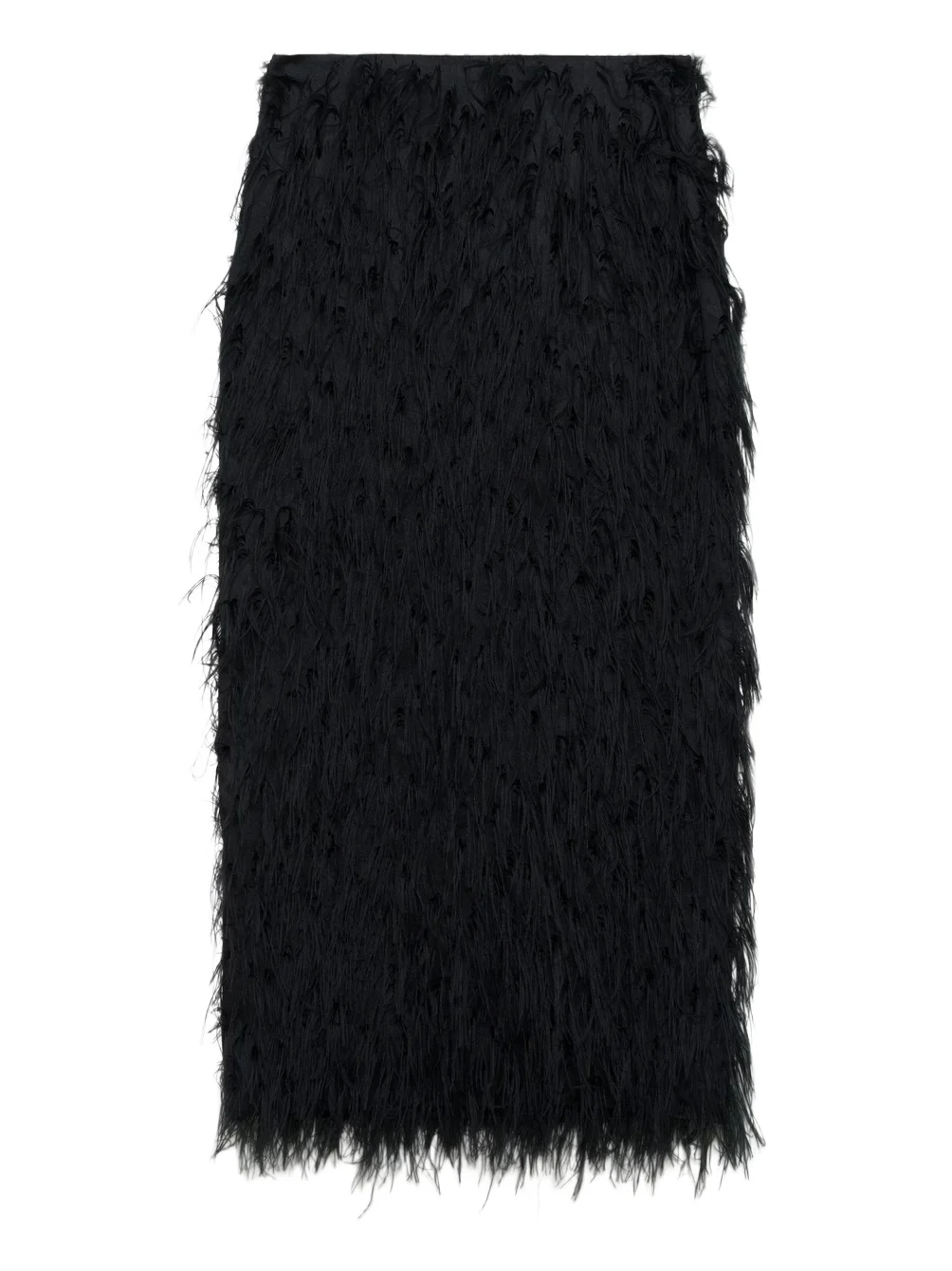 Simkhai Jade Fringe Jacquard Midi Skirt