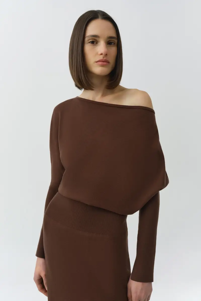 Simkhai Janese Off Shoulder Knit Midi Dress | Thumbnail 3