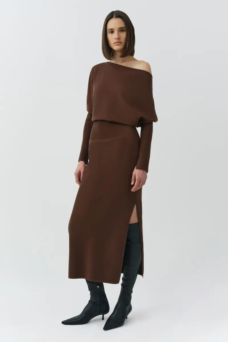 Simkhai Janese Off Shoulder Knit Midi Dress | Thumbnail 4