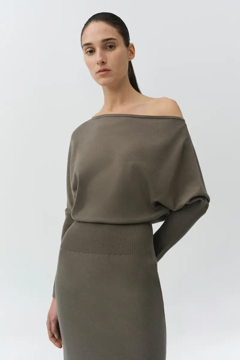 Simkhai Janese Off Shoulder Knit Midi Dress | Thumbnail 3