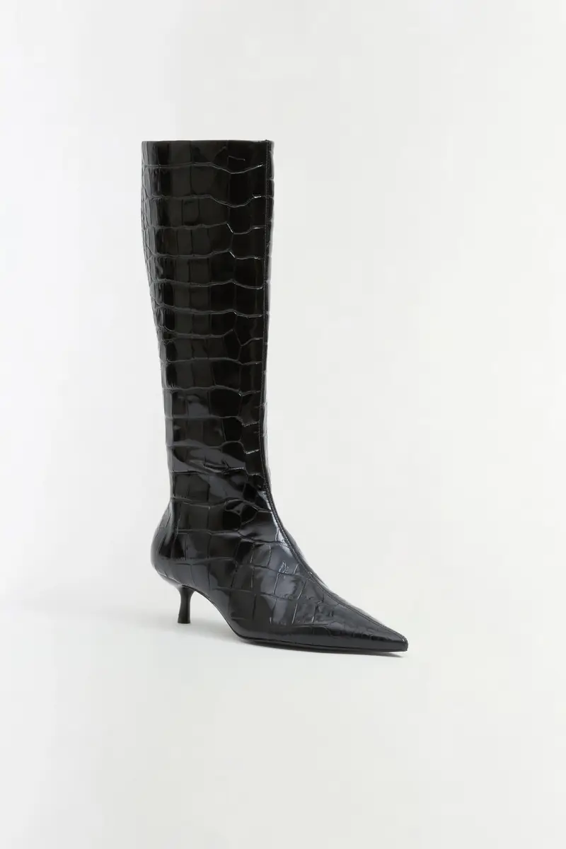 Simkhai Janine Croc-Embossed Leather Knee High Boot | Thumbnail 2 Simkhai Janine Croc-Embossed Leather Knee High Boot | Thumbnail 2