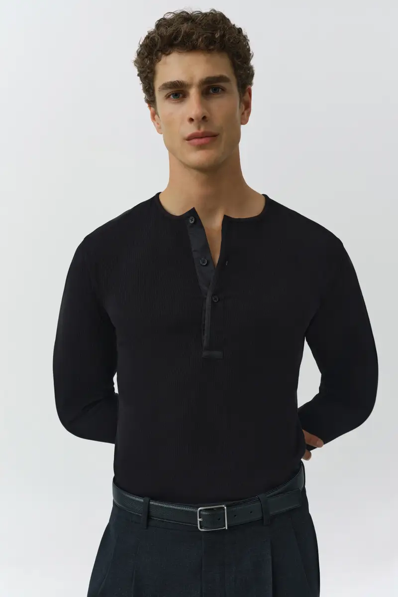 Simkhai Jay Ribbed Henley | Thumbnail 3 Simkhai Jay Ribbed Henley | Thumbnail 3