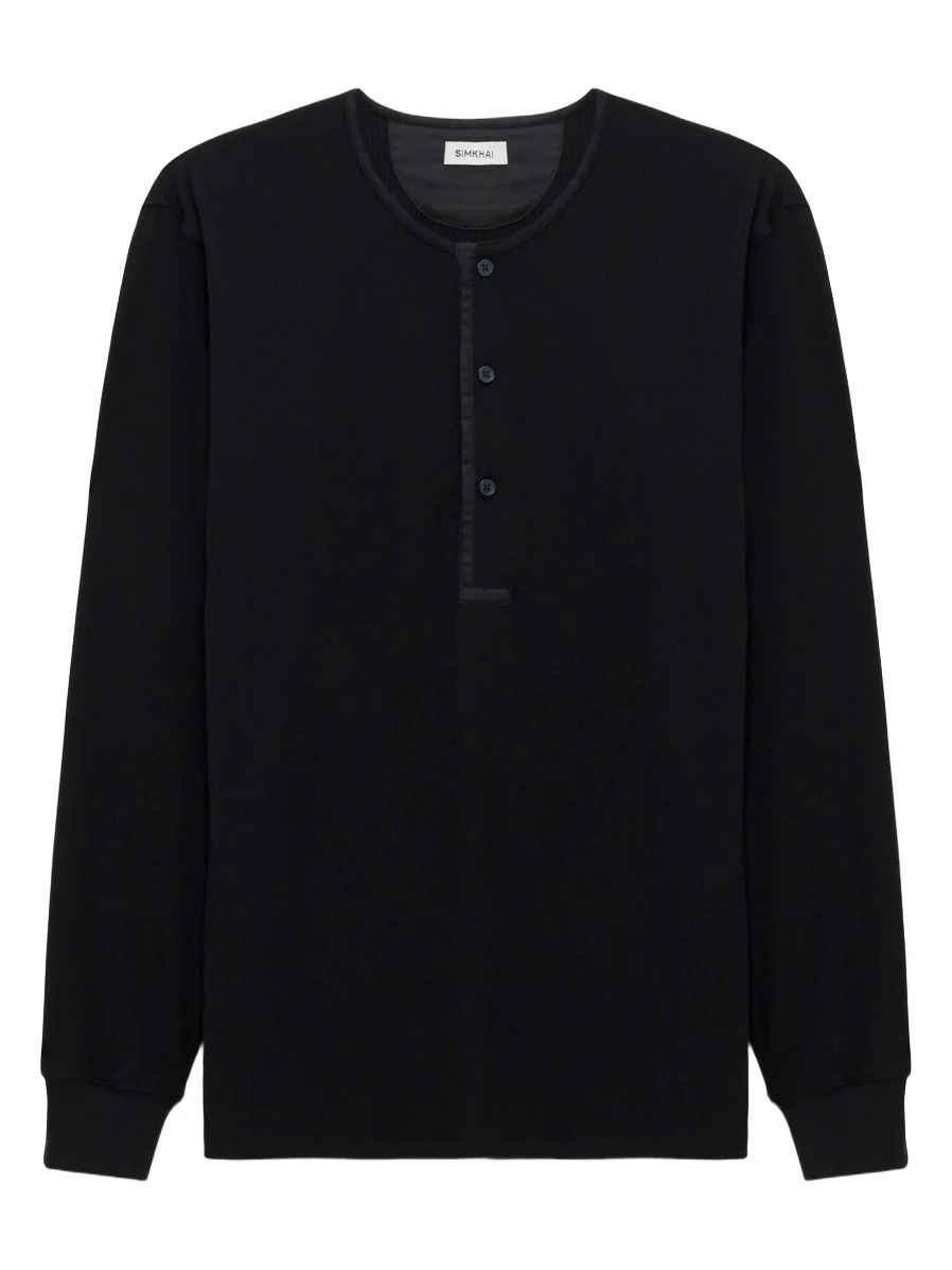 Jay Ribbed Henley Jay Ribbed Henley
