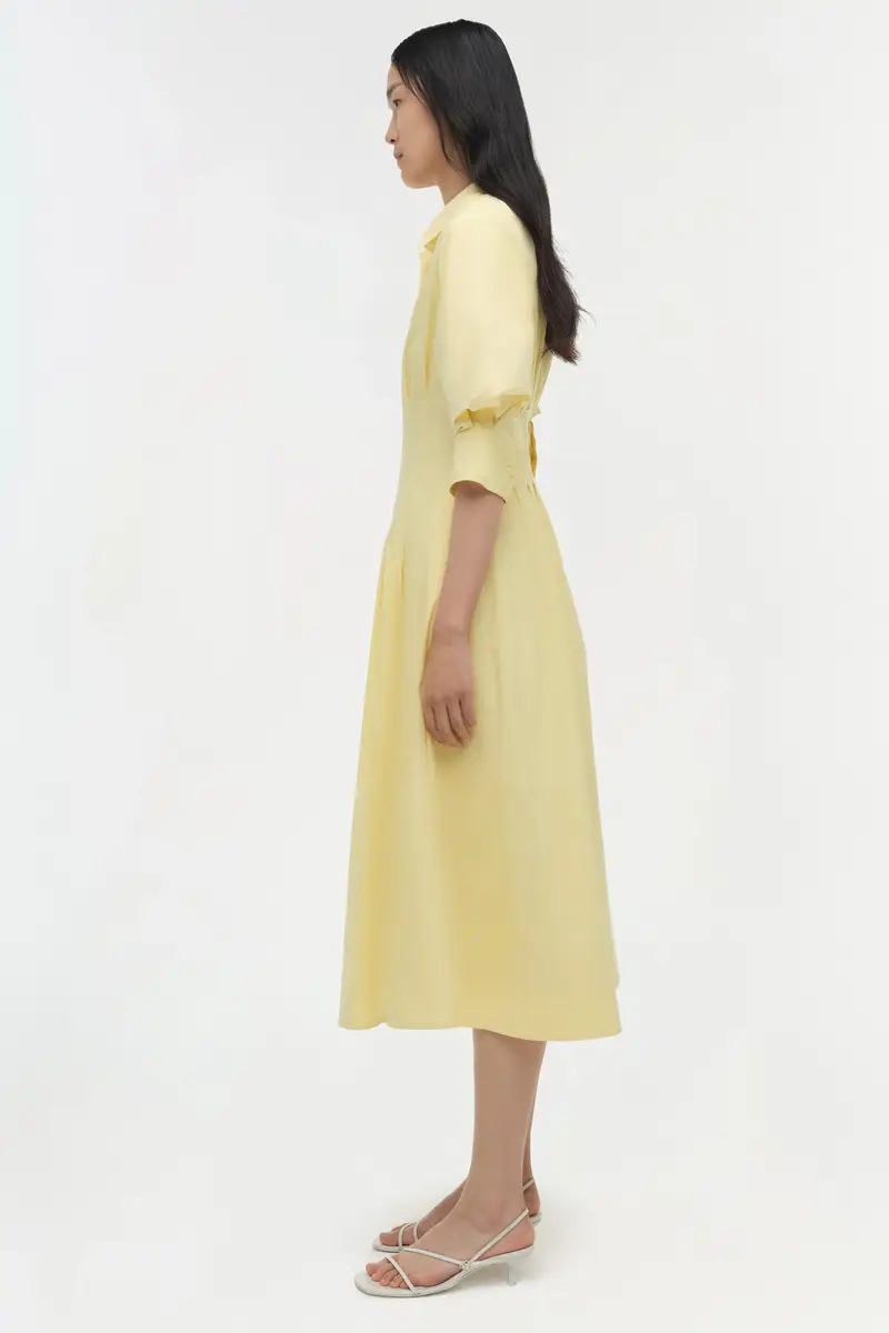 Simkhai Jazz Cotton Pintuck Midi Dress | Thumbnail 4