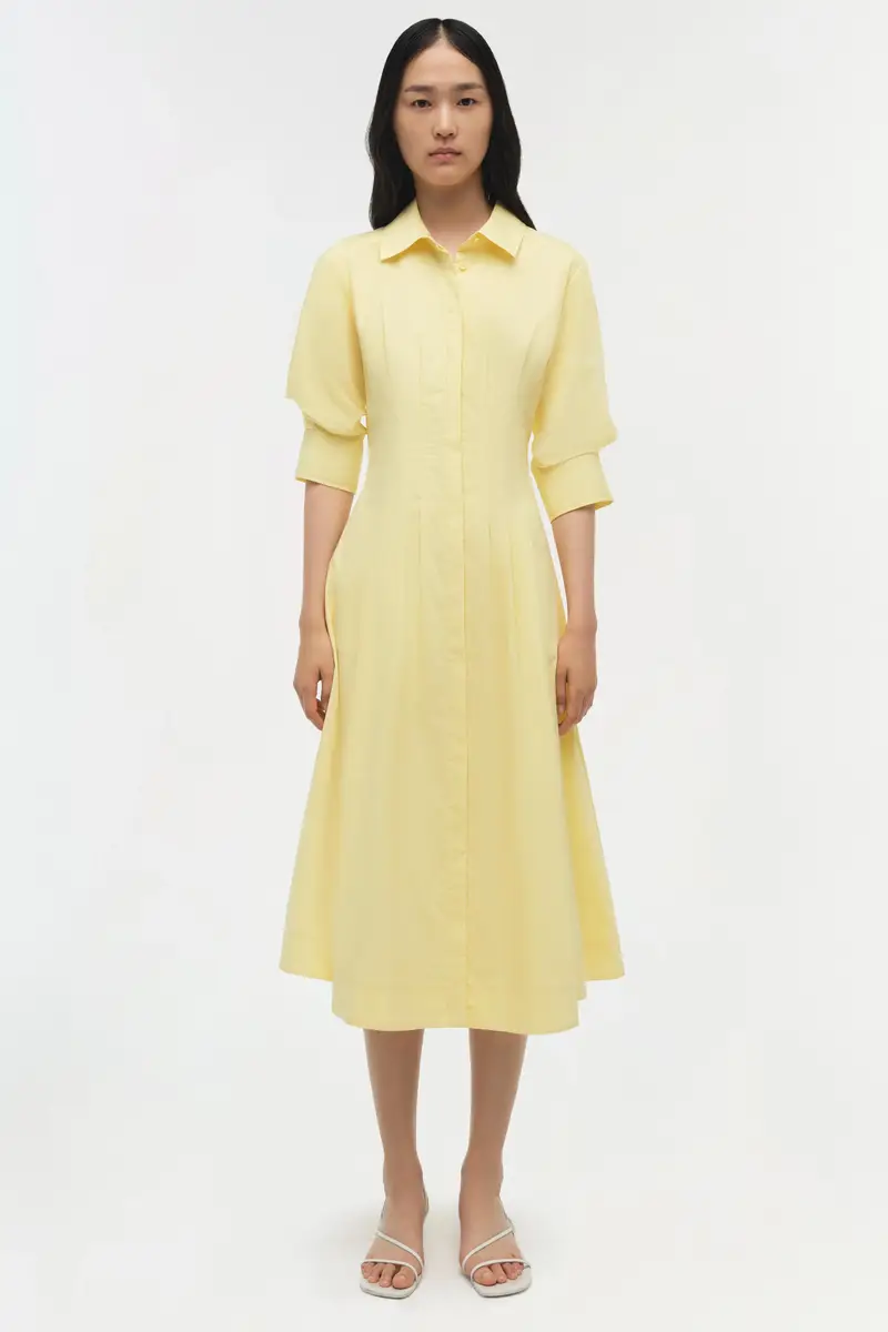 Simkhai Jazz Cotton Pintuck Midi Dress | Thumbnail 6