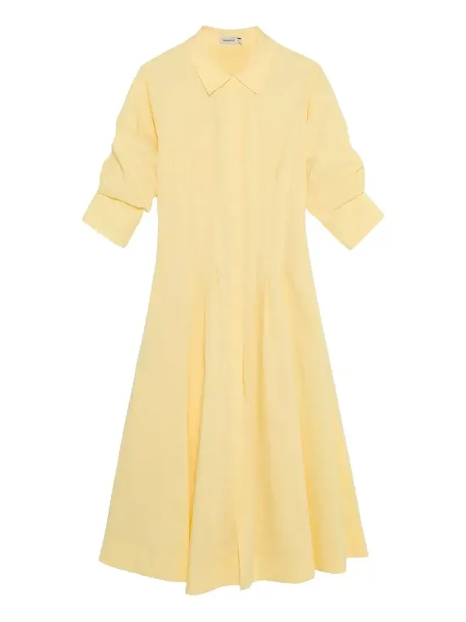 Jazz Cotton Pintuck Midi Dress