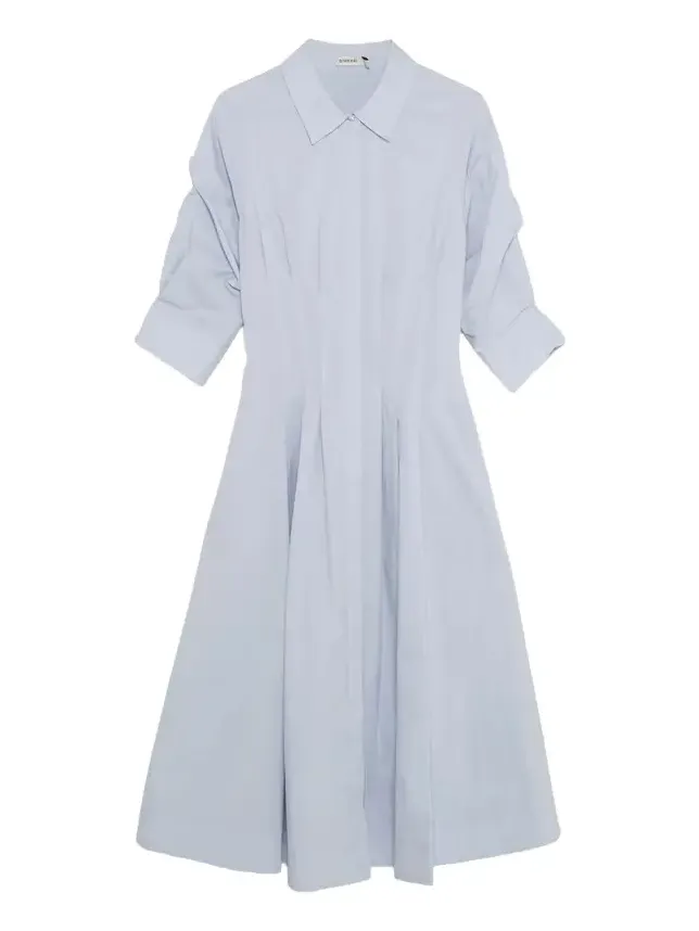 Jazz Cotton Pintuck Midi Dress