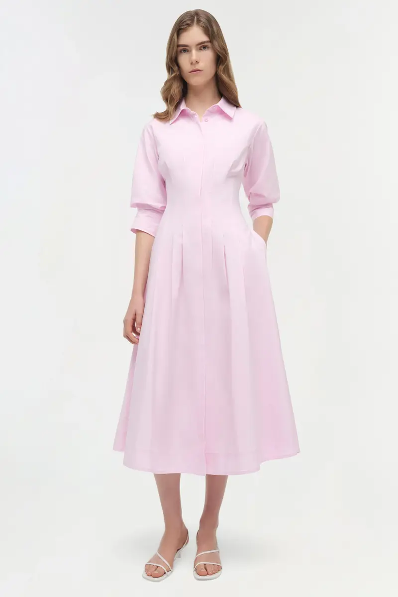 Simkhai Jazz Cotton Pintuck Midi Dress | Thumbnail 2