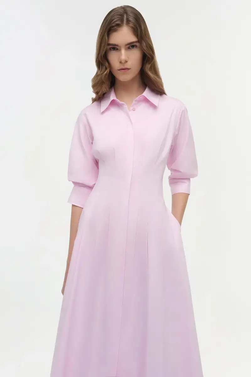 Simkhai Jazz Cotton Pintuck Midi Dress | Thumbnail 3