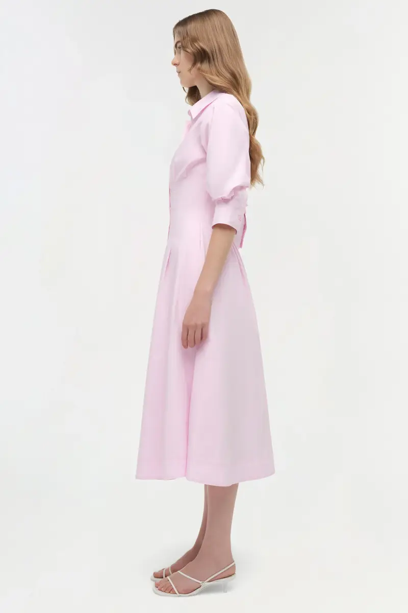 Simkhai Jazz Cotton Pintuck Midi Dress | Thumbnail 4