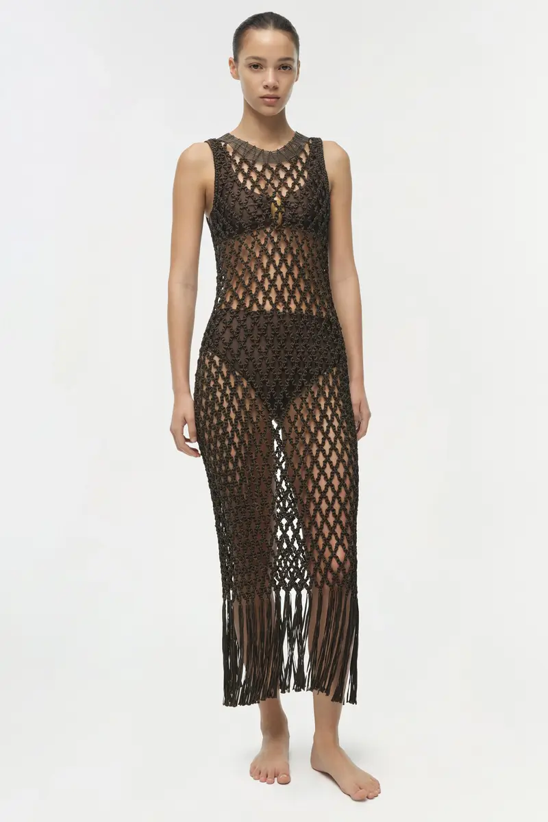 Simkhai Jensen Macrame Midi Dress | Thumbnail 3 Simkhai Jensen Macrame Midi Dress | Thumbnail 3