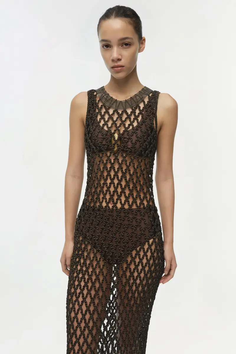 Simkhai Jensen Macrame Midi Dress | Thumbnail 4 Simkhai Jensen Macrame Midi Dress | Thumbnail 4