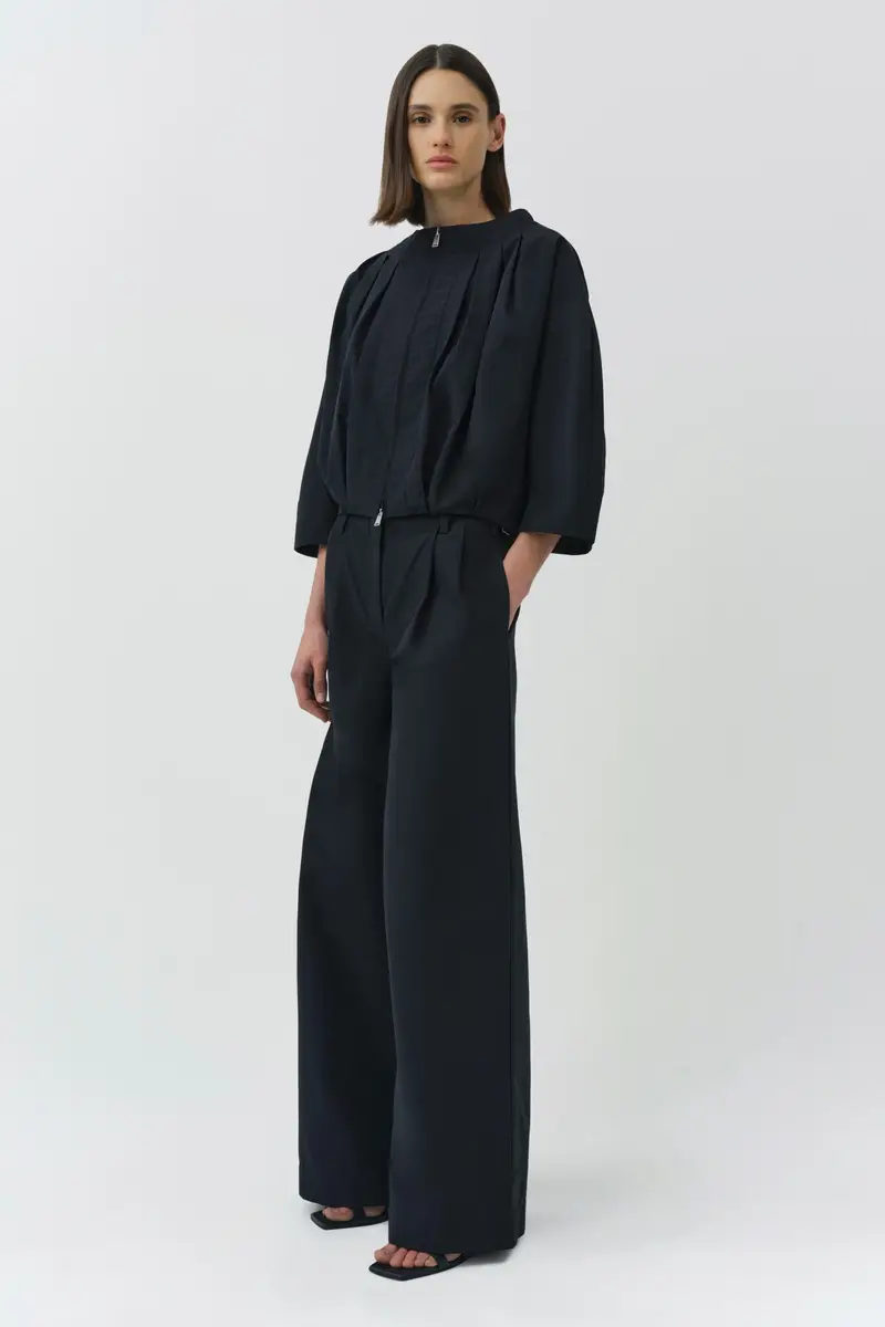 Simkhai Jess Pleated Cotton Faille Jacket | Thumbnail 4 Simkhai Jess Pleated Cotton Faille Jacket | Thumbnail 4