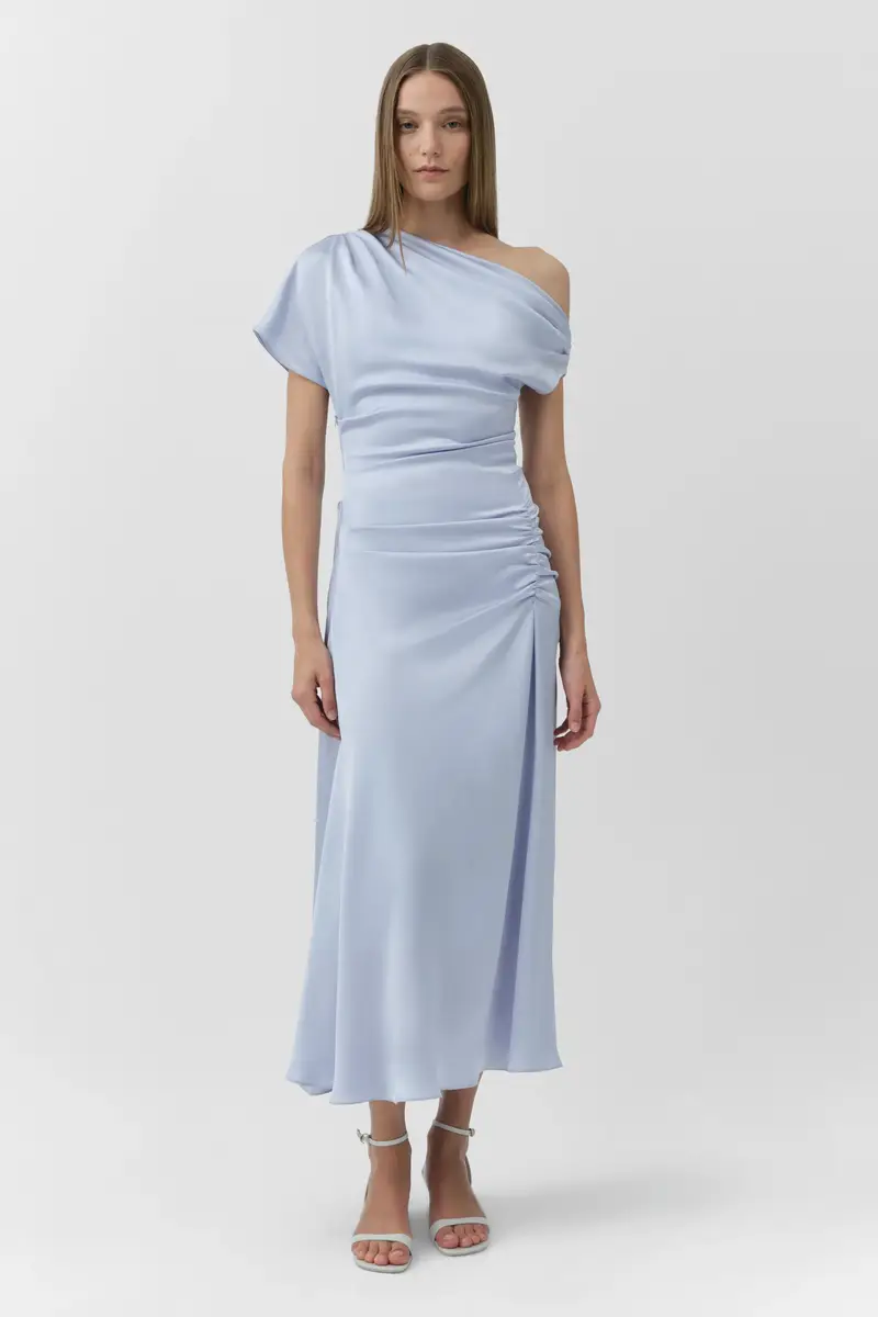 Simkhai Joanna Off Shoulder Satin Midi Dress | Thumbnail 2 Simkhai Joanna Off Shoulder Satin Midi Dress | Thumbnail 2