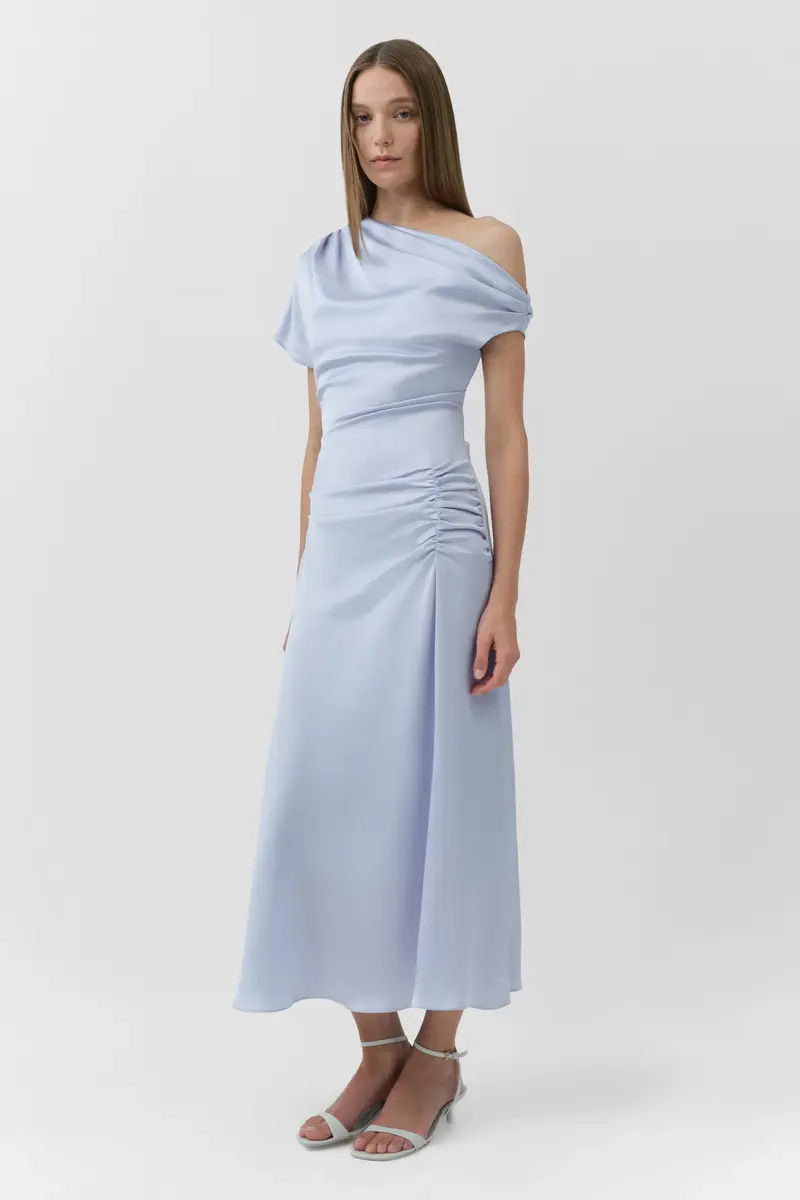 Simkhai Joanna Off Shoulder Satin Midi Dress | Thumbnail 4 Simkhai Joanna Off Shoulder Satin Midi Dress | Thumbnail 4