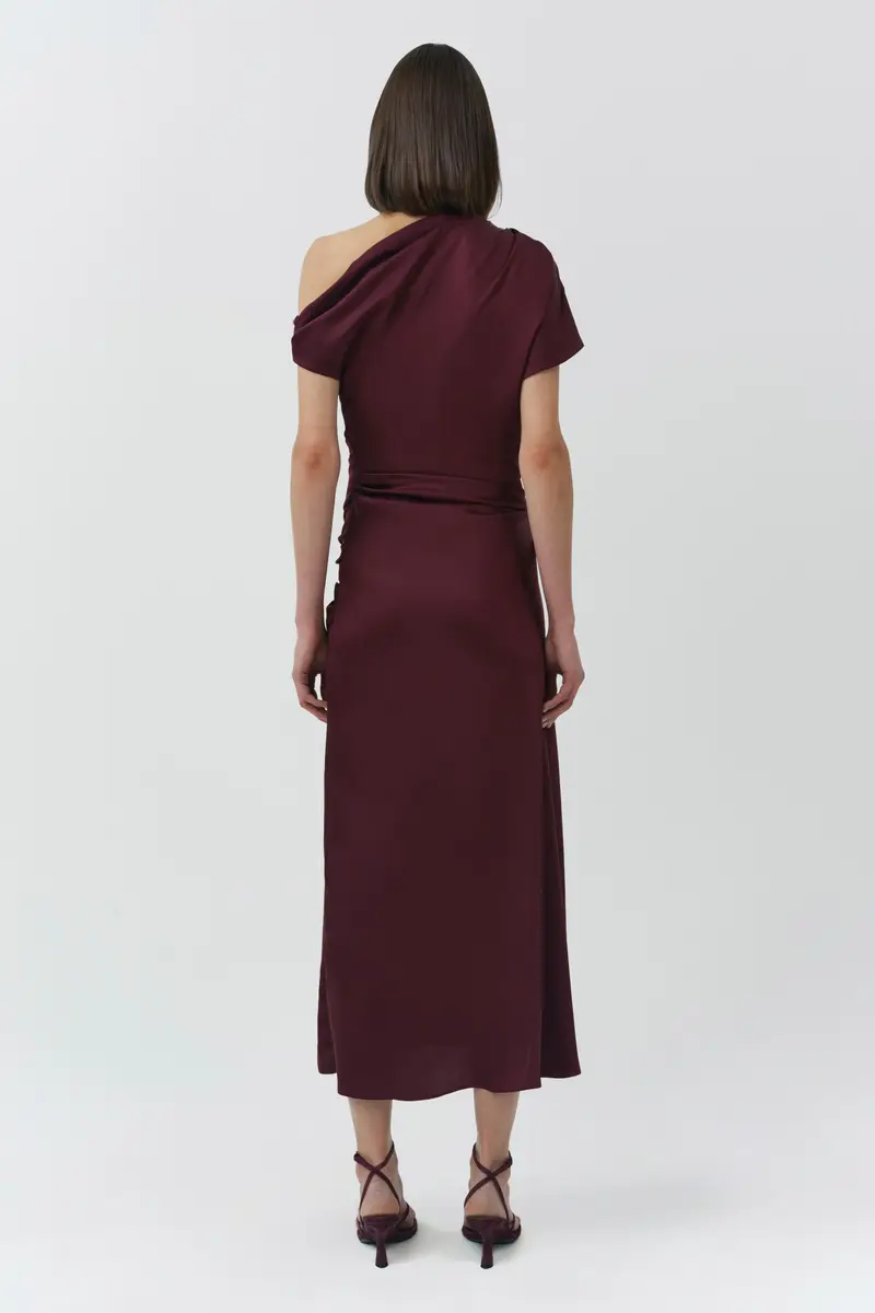 Simkhai Joanna Off Shoulder Satin Midi Dress | Thumbnail 5 Simkhai Joanna Off Shoulder Satin Midi Dress | Thumbnail 5