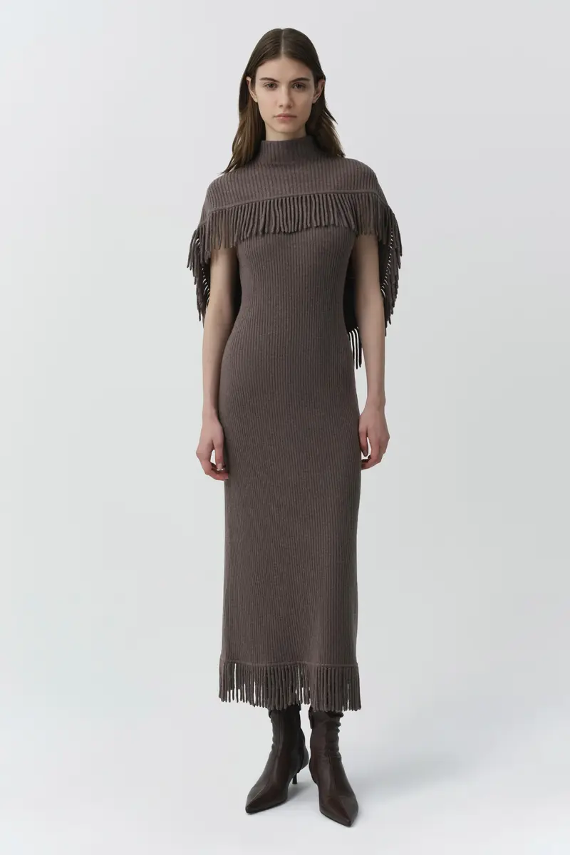 Simkhai Jordan Knit Fringe Midi Dress | Thumbnail 2 Simkhai Jordan Knit Fringe Midi Dress | Thumbnail 2