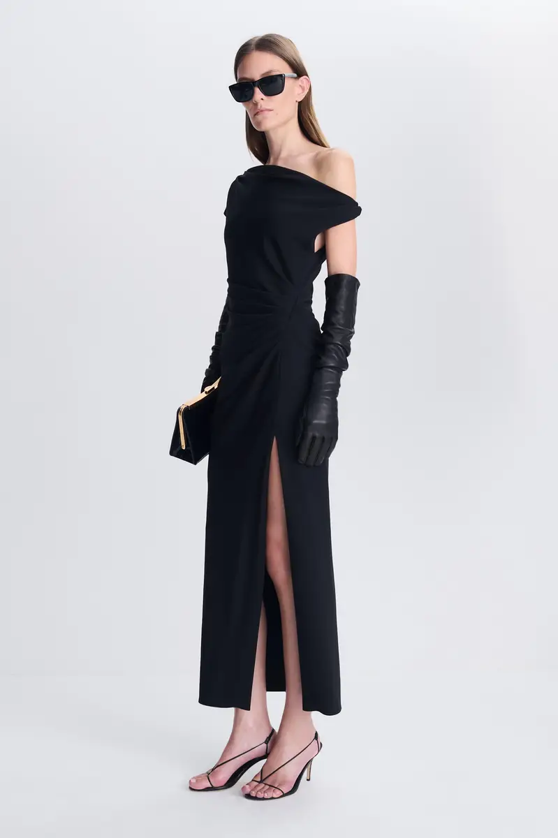 Simkhai Josefine Draped Midi Dress | Thumbnail 4 Simkhai Josefine Draped Midi Dress | Thumbnail 4