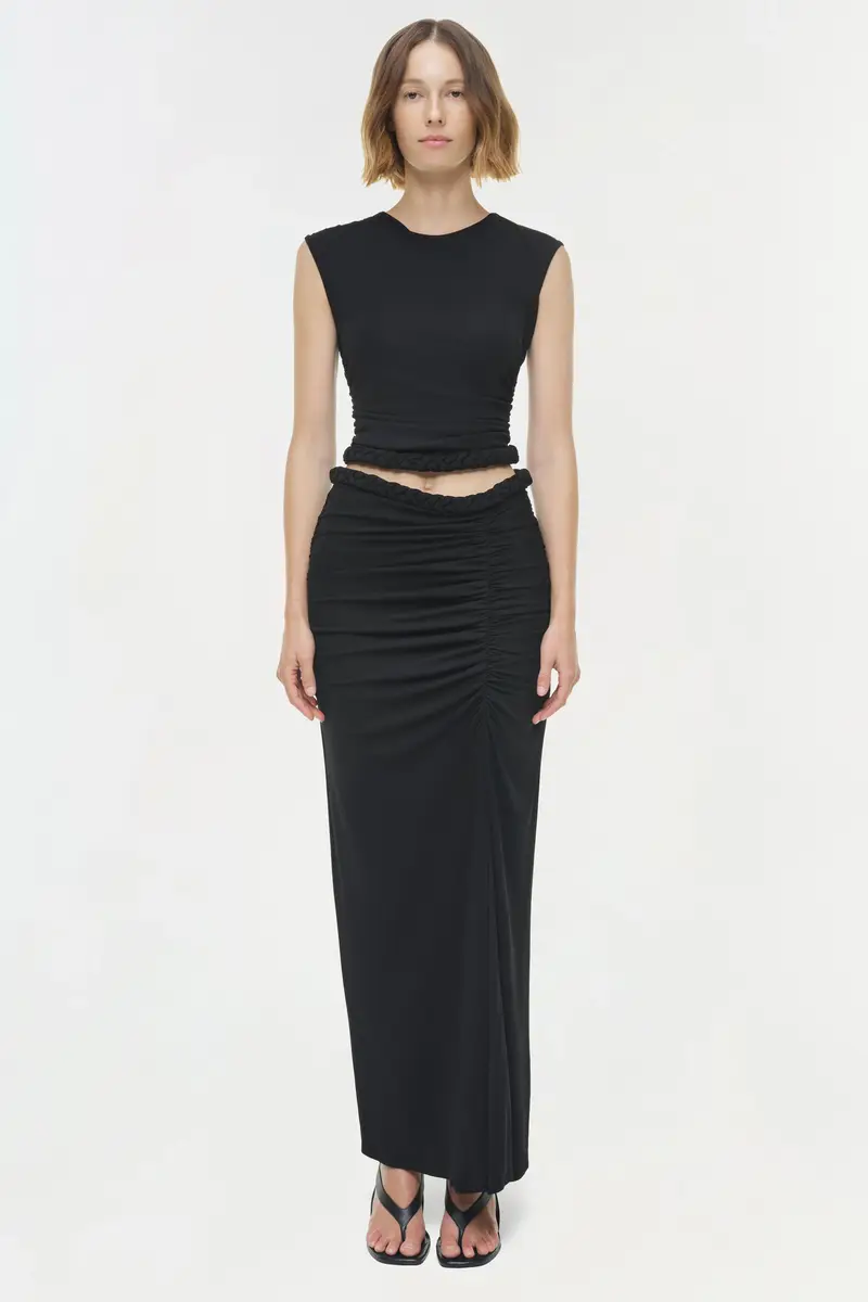 Simkhai Juna Draped Jersey Midi Skirt | Thumbnail 6 Simkhai Juna Draped Jersey Midi Skirt | Thumbnail 6