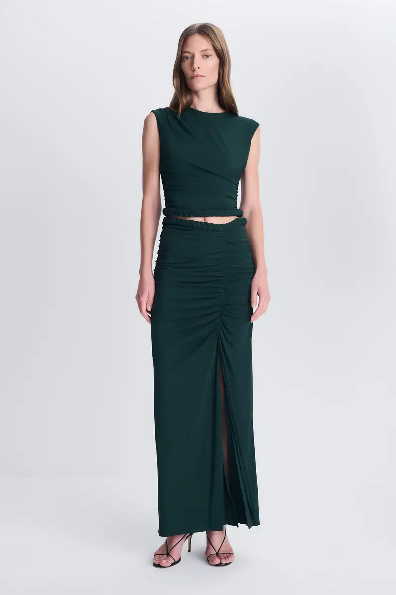 Simkhai Juna Draped Jersey Midi Skirt | Thumbnail 2 Simkhai Juna Draped Jersey Midi Skirt | Thumbnail 2