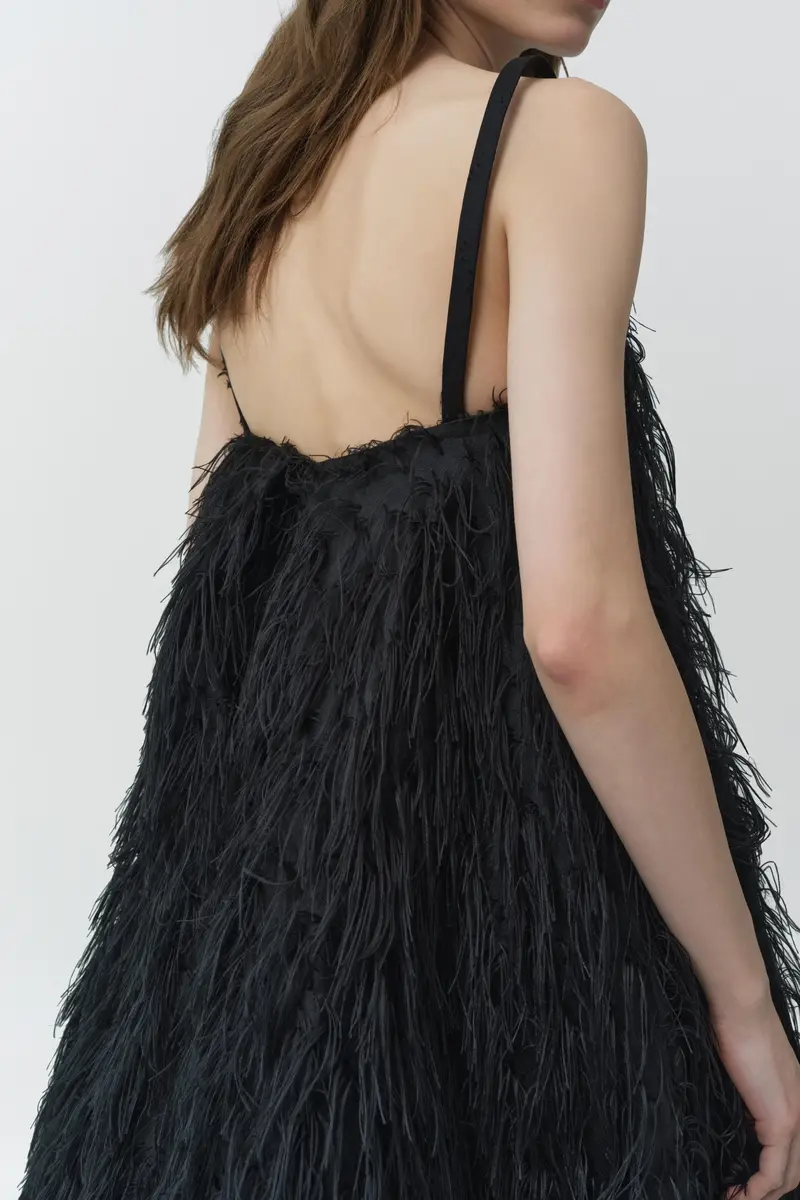 Simkhai Kalla Fringe Jacquard Mini Dress | Thumbnail 3 Simkhai Kalla Fringe Jacquard Mini Dress | Thumbnail 3