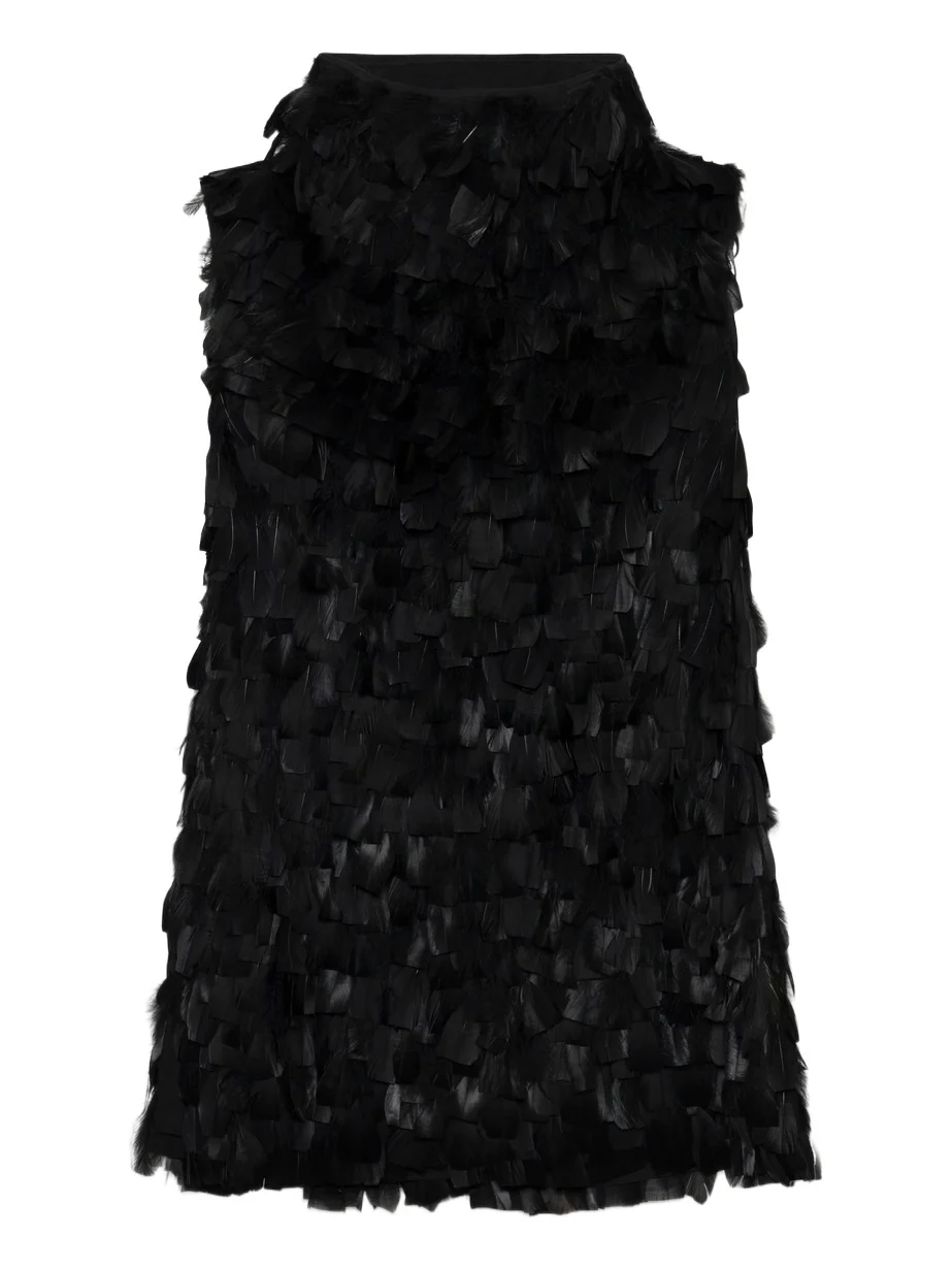 Karlene Feather Mini Dress