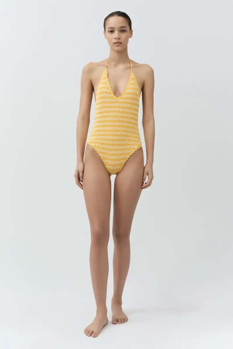 Simkhai Karoline Crochet Halter One Piece | Thumbnail 2 Simkhai Karoline Crochet Halter One Piece | Thumbnail 2