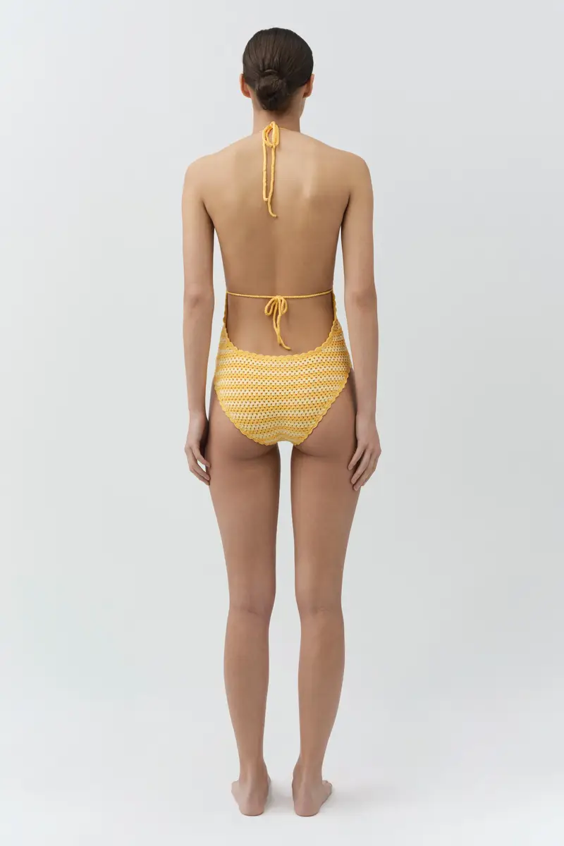 Simkhai Karoline Crochet Halter One Piece | Thumbnail 4 Simkhai Karoline Crochet Halter One Piece | Thumbnail 4