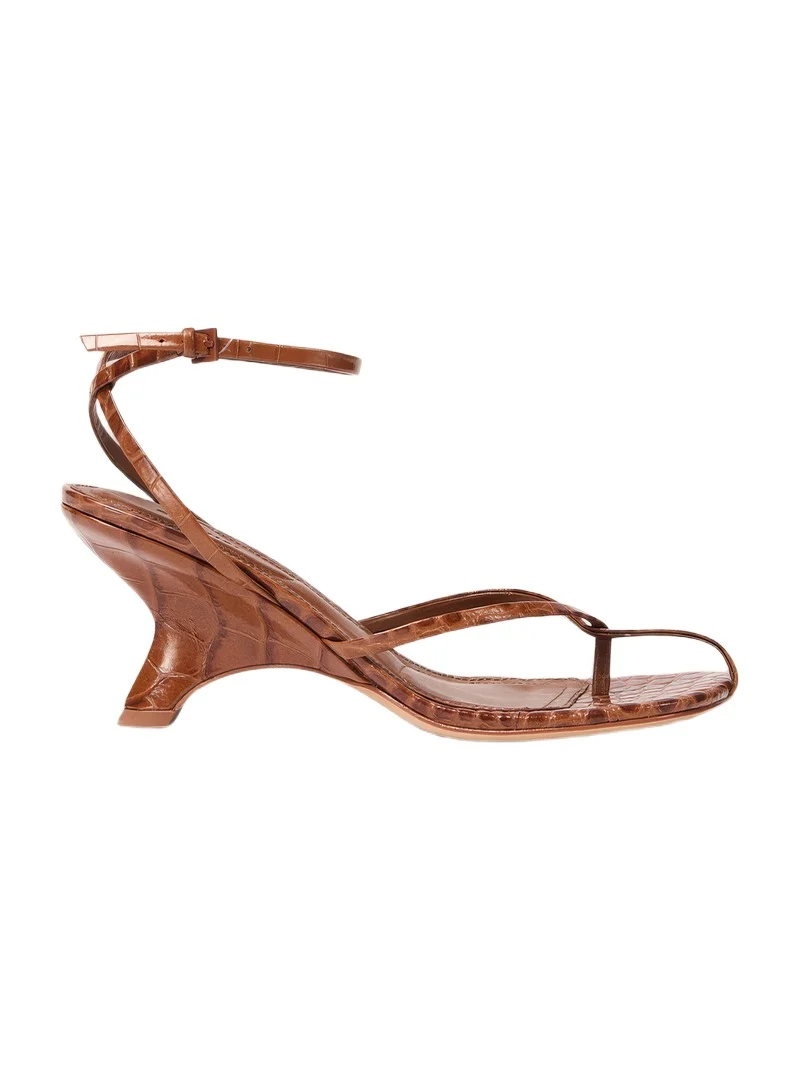 Simkhai Kelsey Leather Strappy Wedge