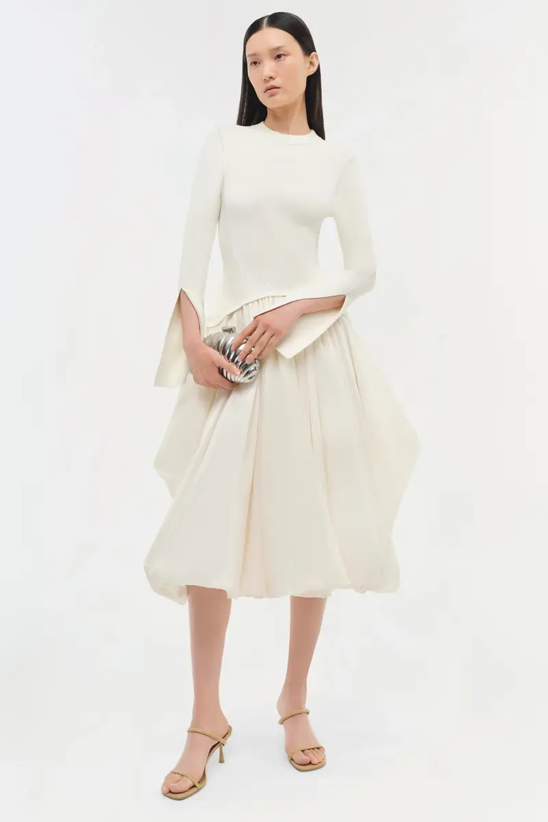 Simkhai Kenlie Taffeta Knit Midi Dress | Thumbnail 2