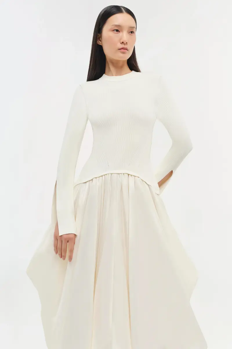 Simkhai Kenlie Taffeta Knit Midi Dress | Thumbnail 3